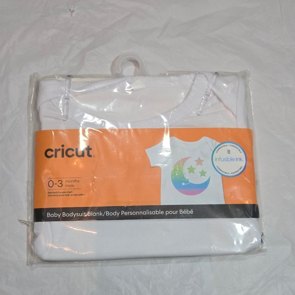 Cricut Baby Bodysuit Blank White 0-3 Months Infusible Ink Sublimation DIY Craft
